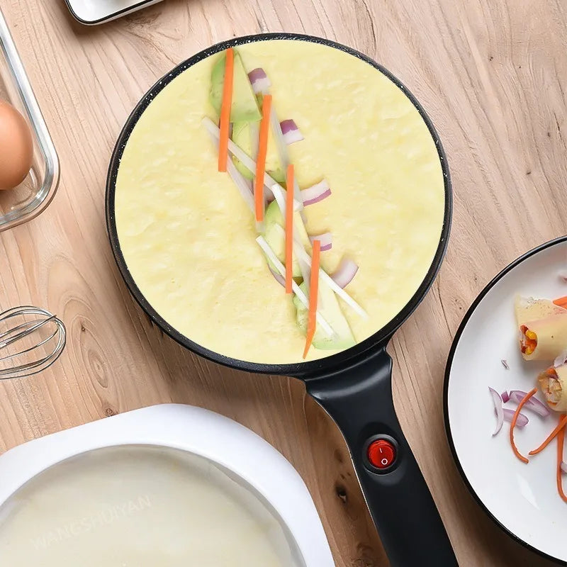 Mini Máquina de Fazer Crepes e Panquecas Elétrica - O Segredo para Delícias em Minutos!