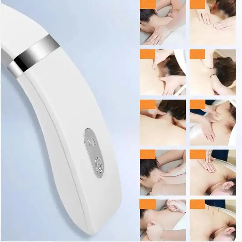 Massageador Cervical Portátil - Mini Massageador para Pescoço e Ombros com Pressão Quente