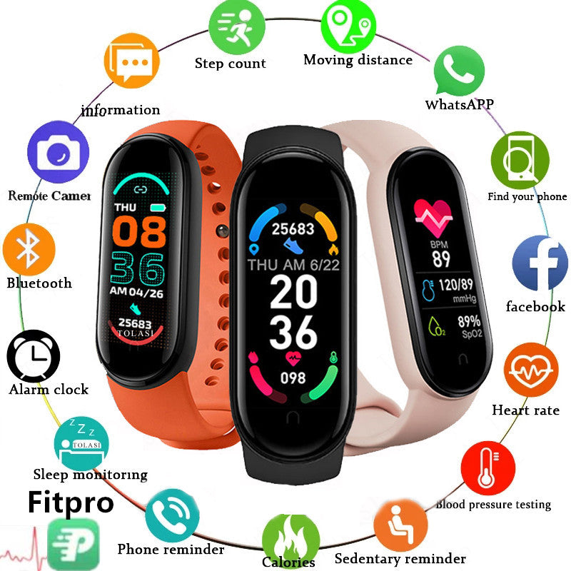 M6 Smartwatch Fitness: Tecnologia e Saúde no Seu Pulso